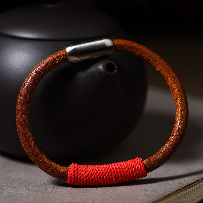 Five Elements Spiritual Bracelet | Tibetan Leather Luck Braid 19cm