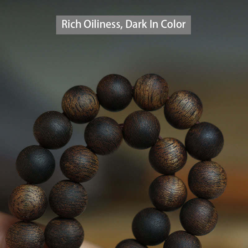 8mm Agarwood Mala Bracelet for Protection & Balance