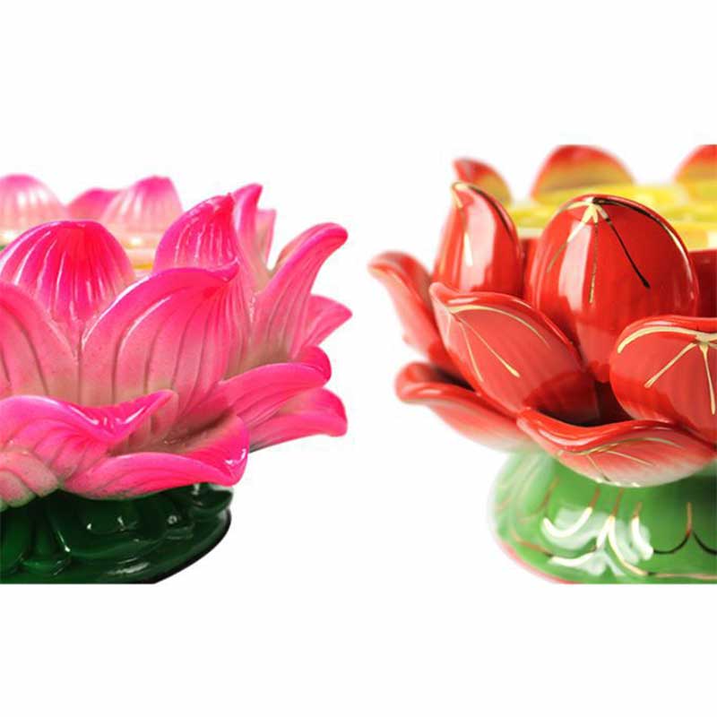 Lotus Flower Meditation Candle Holder 9.4cm for Ritual Altars