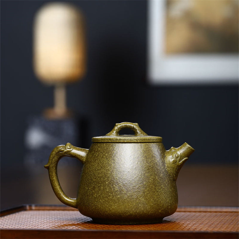 Semi-Handmade Yixing Yellow Green Purple Clay Teapot 240ml