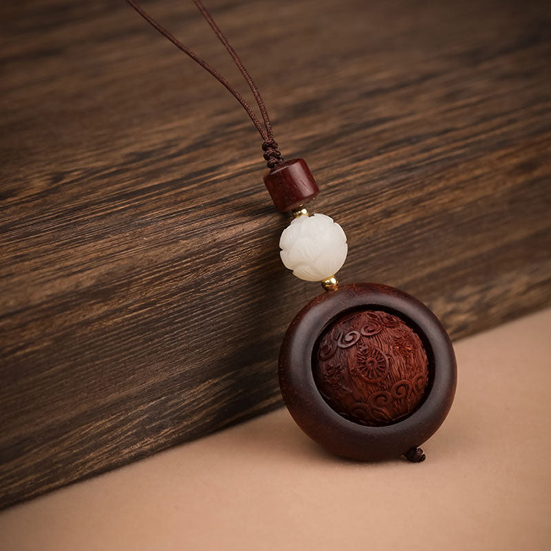 Small Leaf Red Sandalwood Ebony Zen Protection Decoration