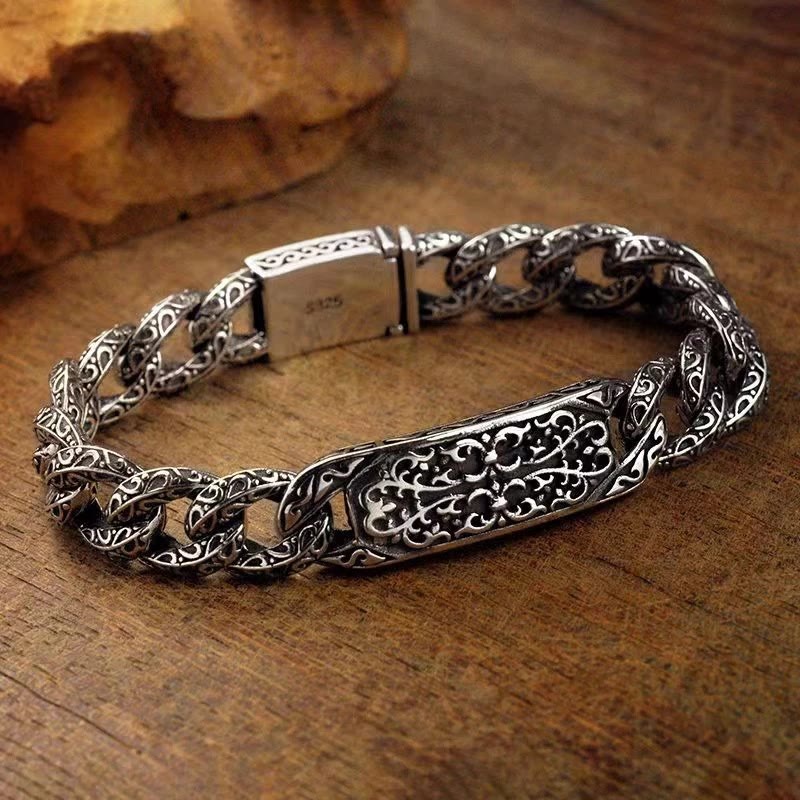 Copper Spiritual Healing Bracelet with Vintage Patterns for Balance