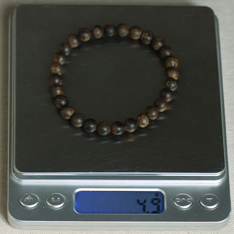 6mm Agarwood Peace Strength Bracelet for Meditation & Balance