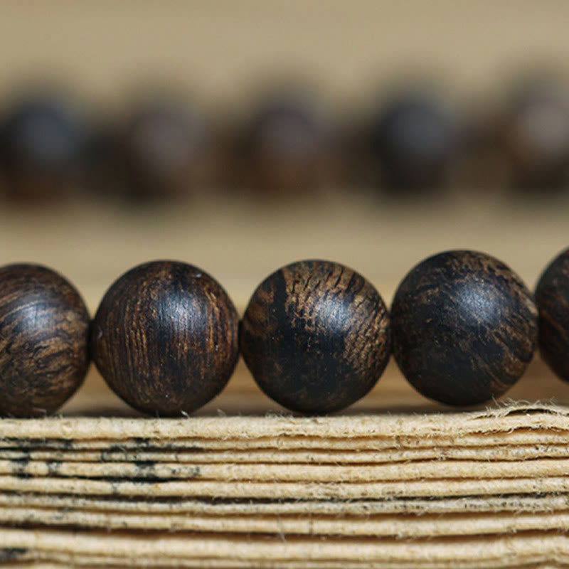 6mm Agarwood Peace Strength Bracelet for Meditation & Balance