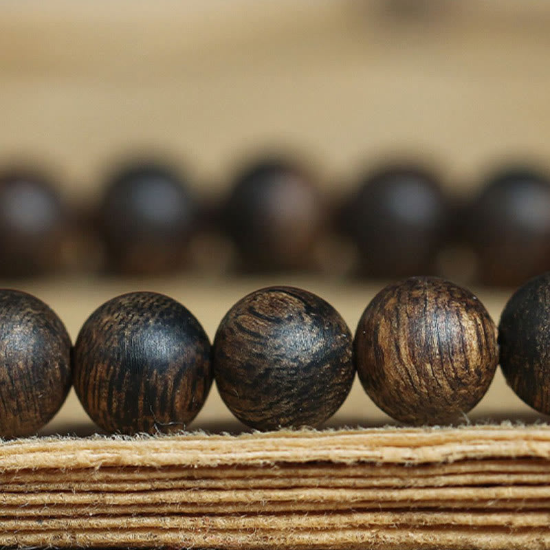6mm Agarwood Peace Strength Bracelet for Meditation & Balance