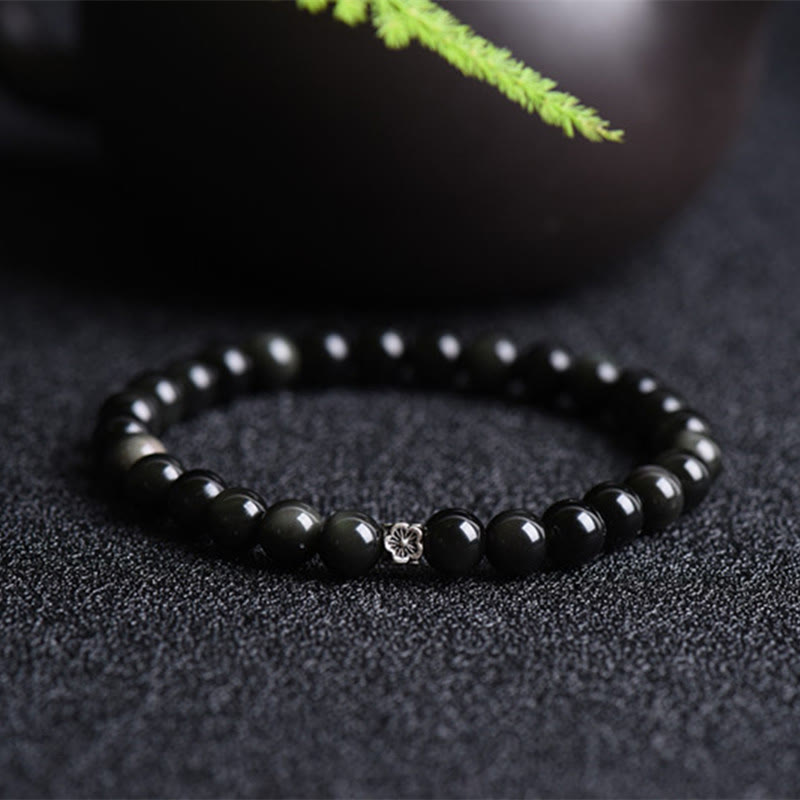 6mm Black Obsidian Purification Bracelet