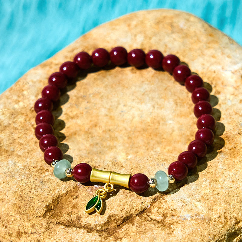 6mm Cinnabar Bamboo Concentration Bracelet