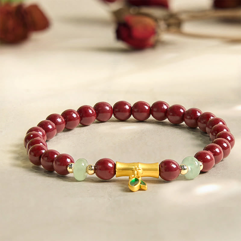 6mm Cinnabar Bamboo Concentration Bracelet