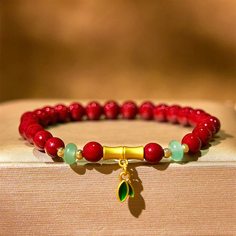 6mm Cinnabar Bamboo Concentration Bracelet