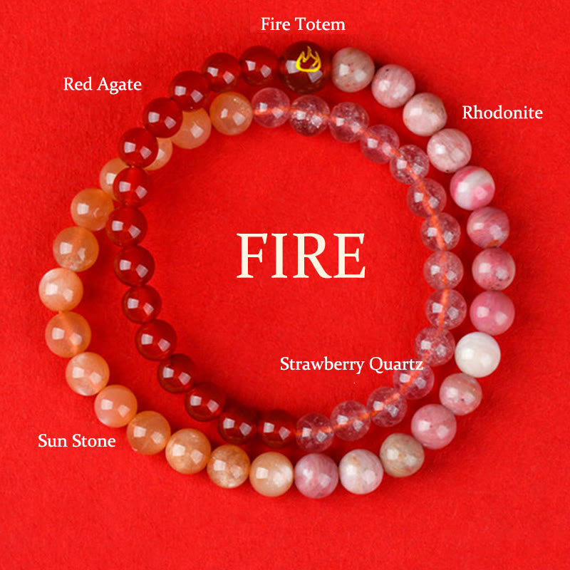 6mm Five Elements White Agate Luck Bracelet for Spiritual Balance