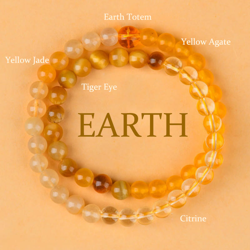 6mm Five Elements White Agate Luck Bracelet for Spiritual Balance