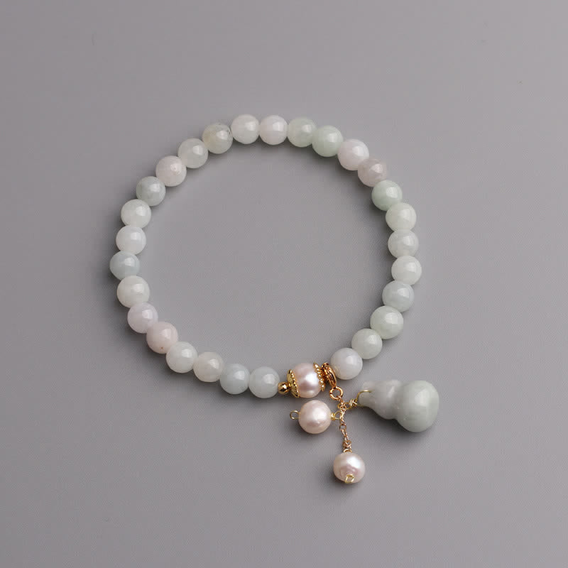 6mm Jade Pearl Prosperity Luck Bracelet