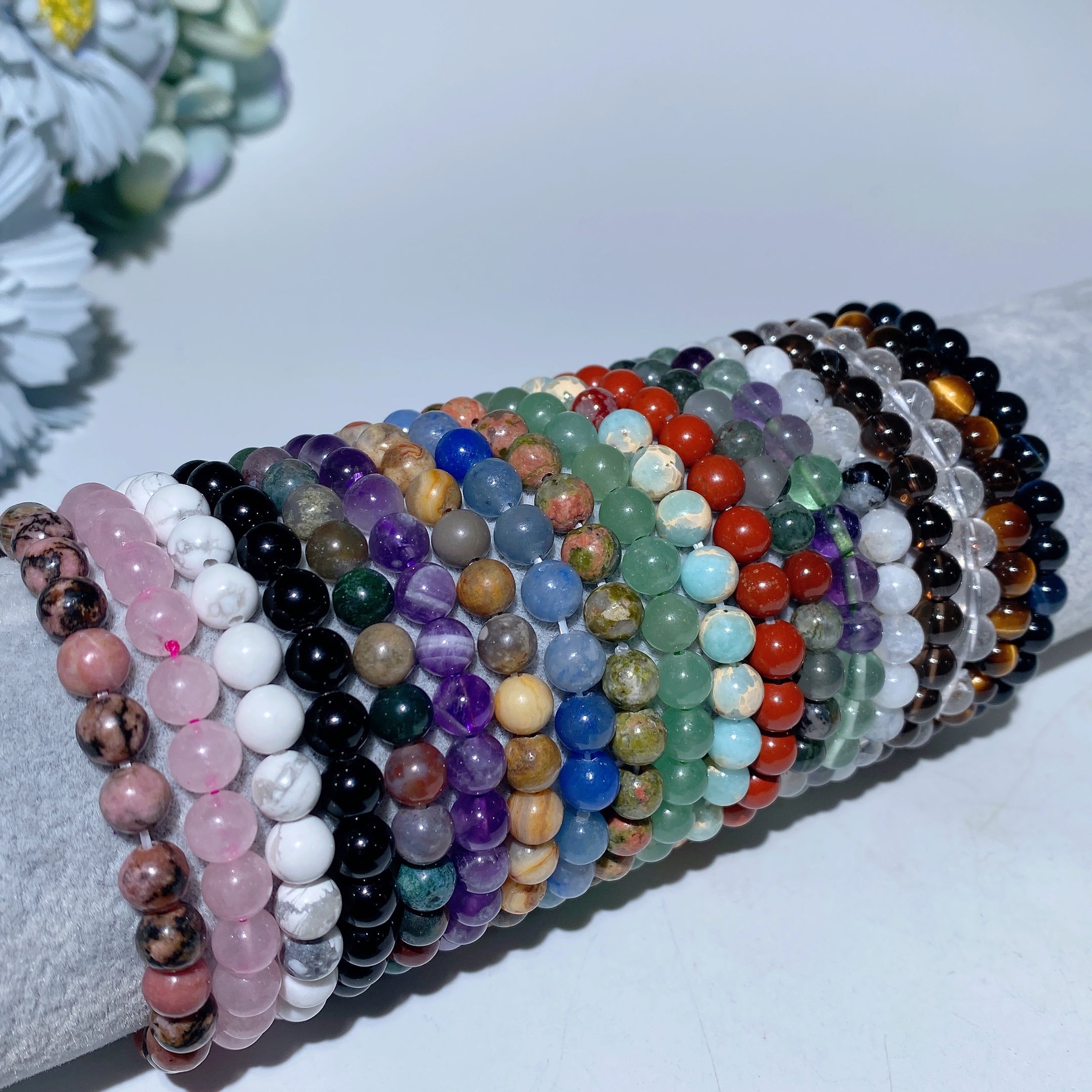 6mm Mixed Crystal Healing Bracelet for Energy Balance