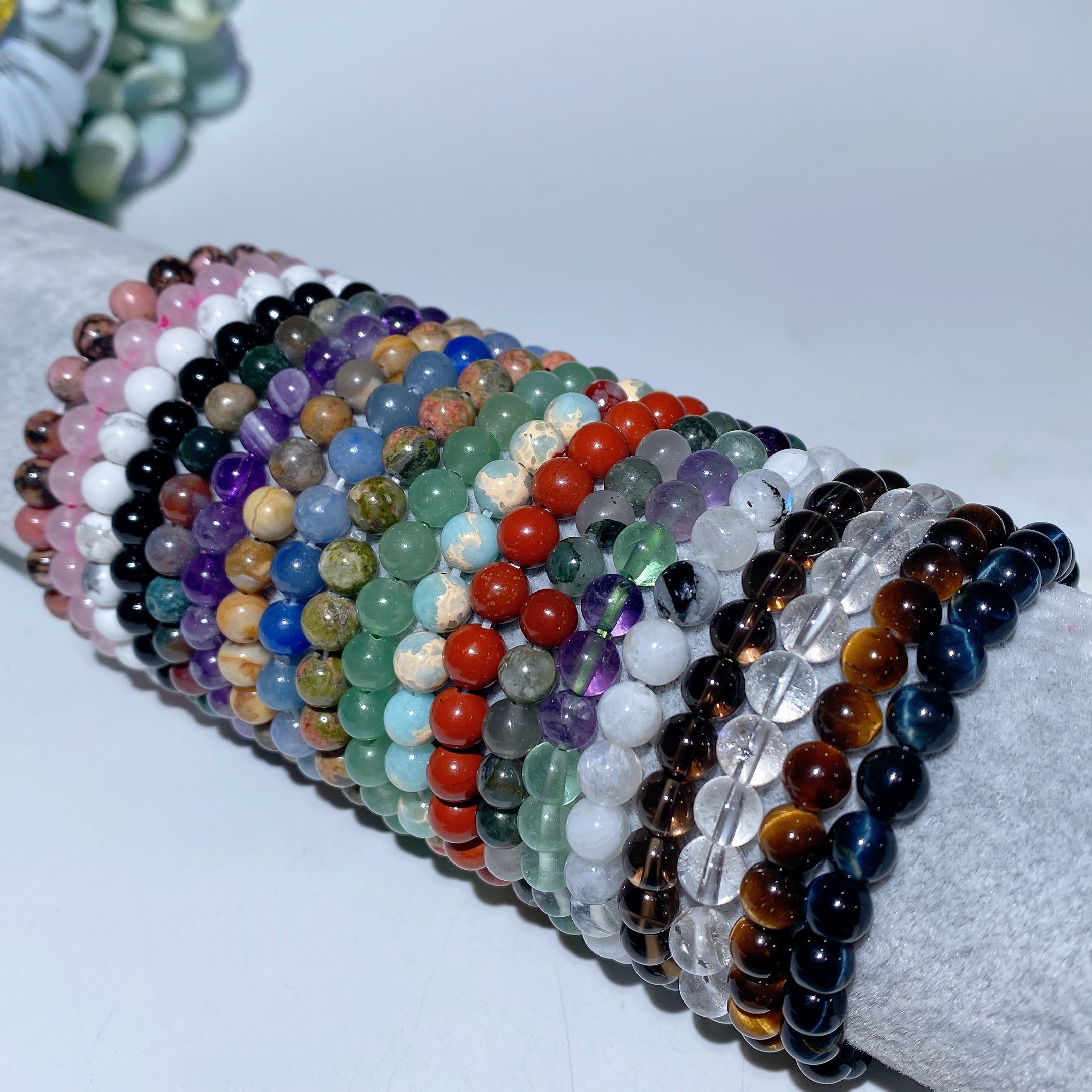 6mm Mixed Crystal Healing Bracelet for Energy Balance