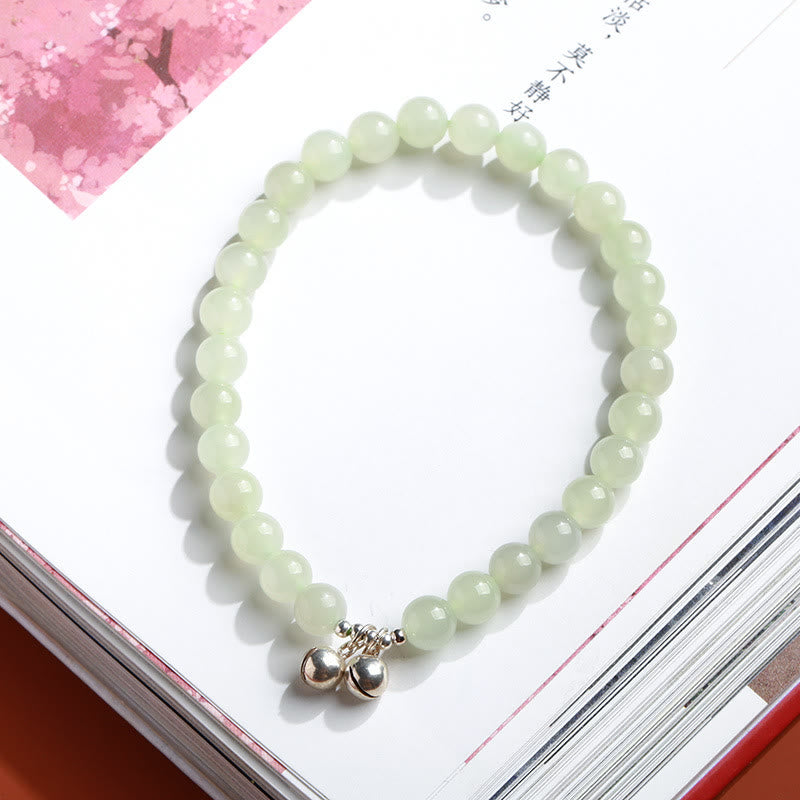 6mm Natural Hetian Jade Lucky Charm Bracelet