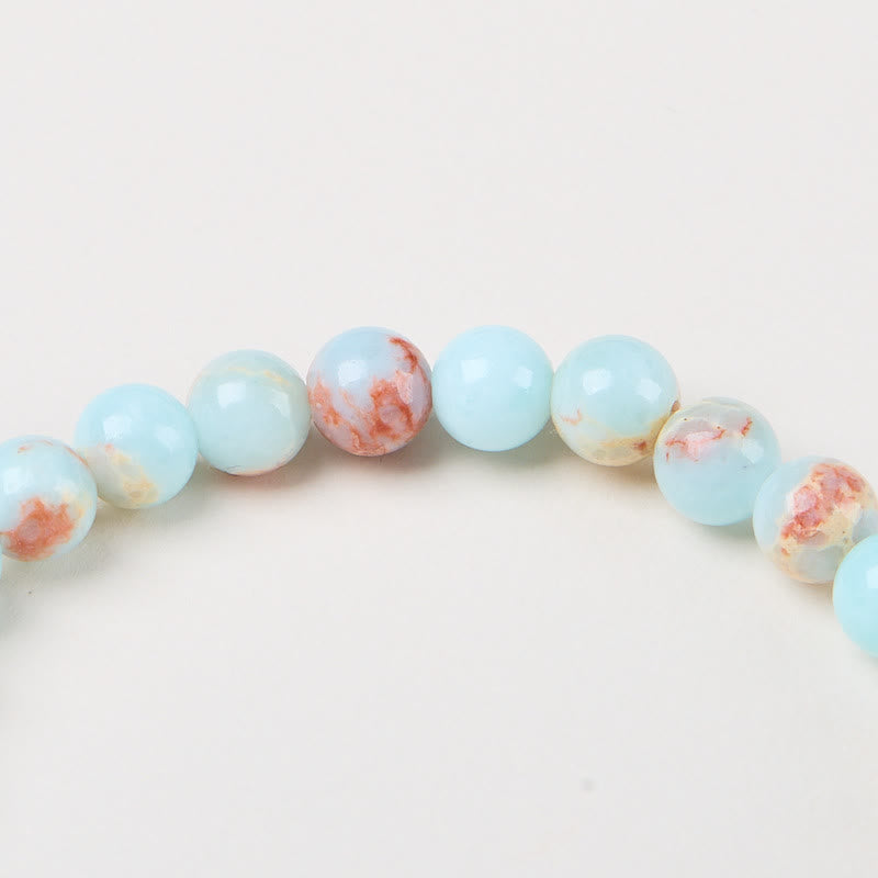 6mm Shoushan Stone Copper Coin Spiritual Wealth Bracelet