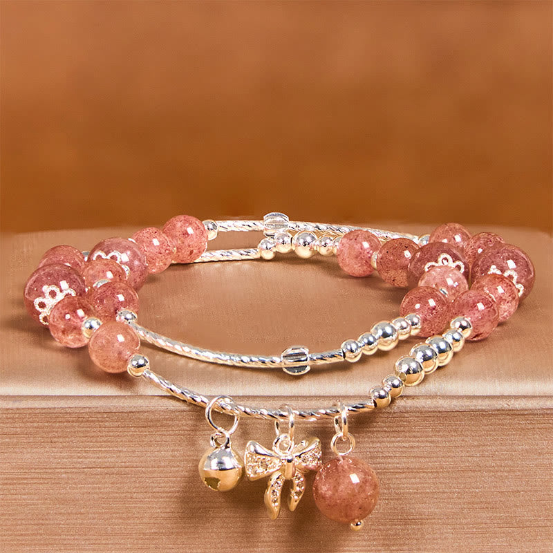 6mm Strawberry Quartz Bracelet for Women