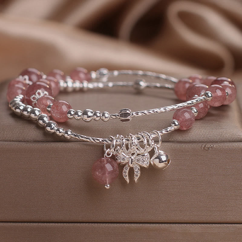 6mm Strawberry Quartz Bracelet for Women