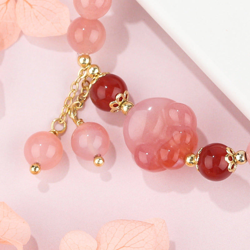 6mm Yanyuan Agate Cat Claw Paw Positive Bracelet