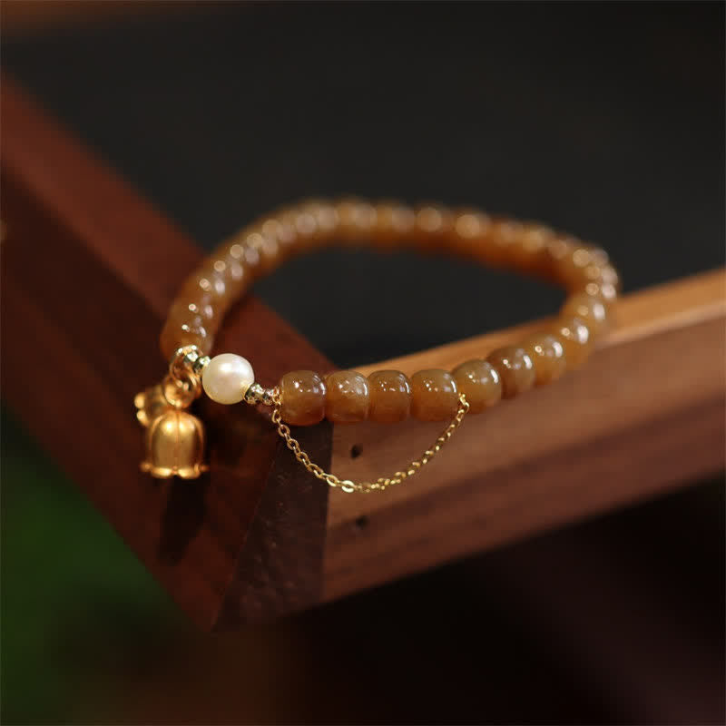 6x7mm Hetian Jade Charm Bracelet for Prosperity & Abundance