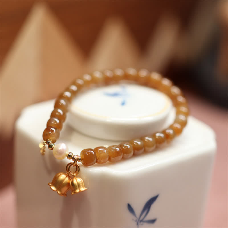 6x7mm Hetian Jade Charm Bracelet for Prosperity & Abundance