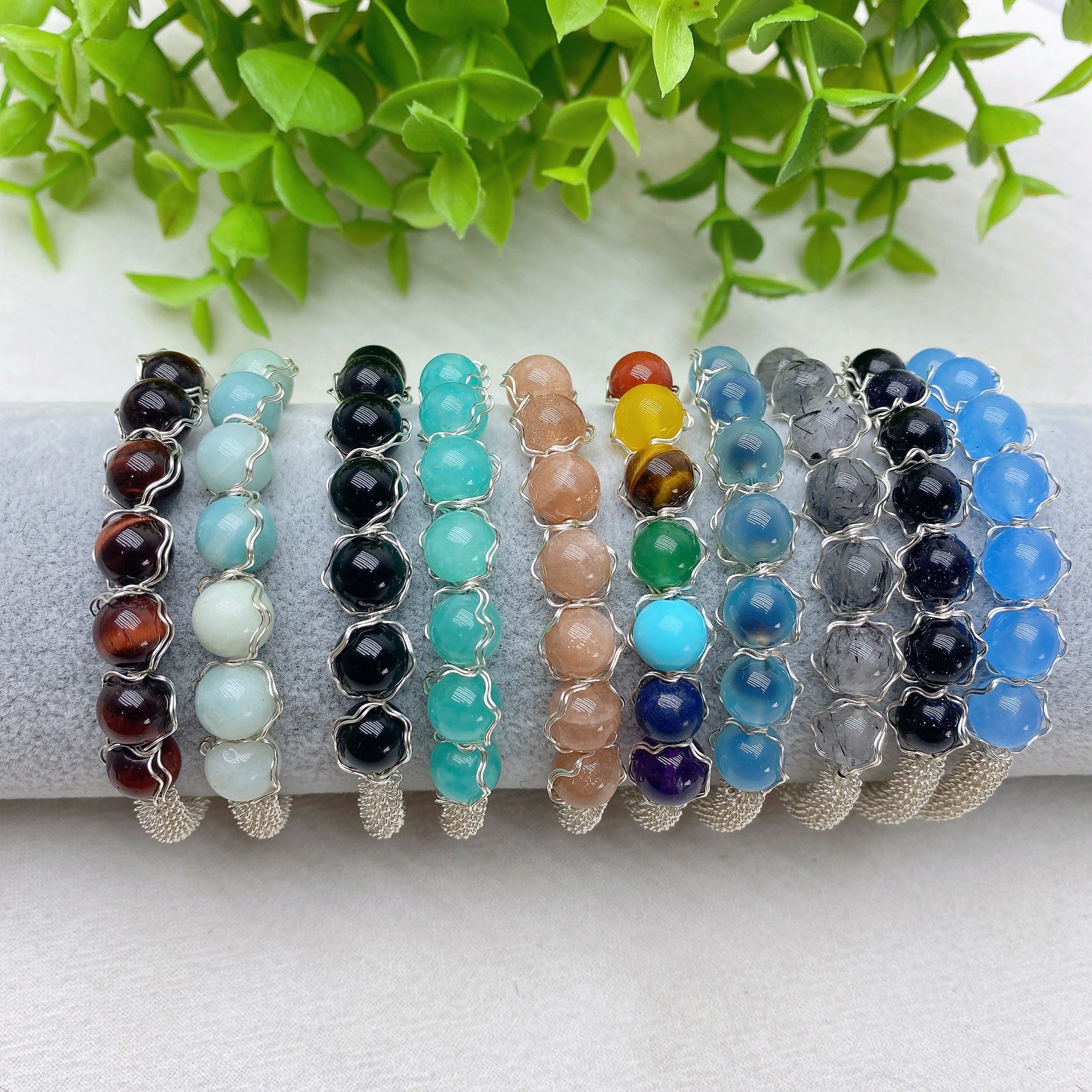 7.5-8.5mm Mixed Crystal Healing Bracelet for Spiritual Balance
