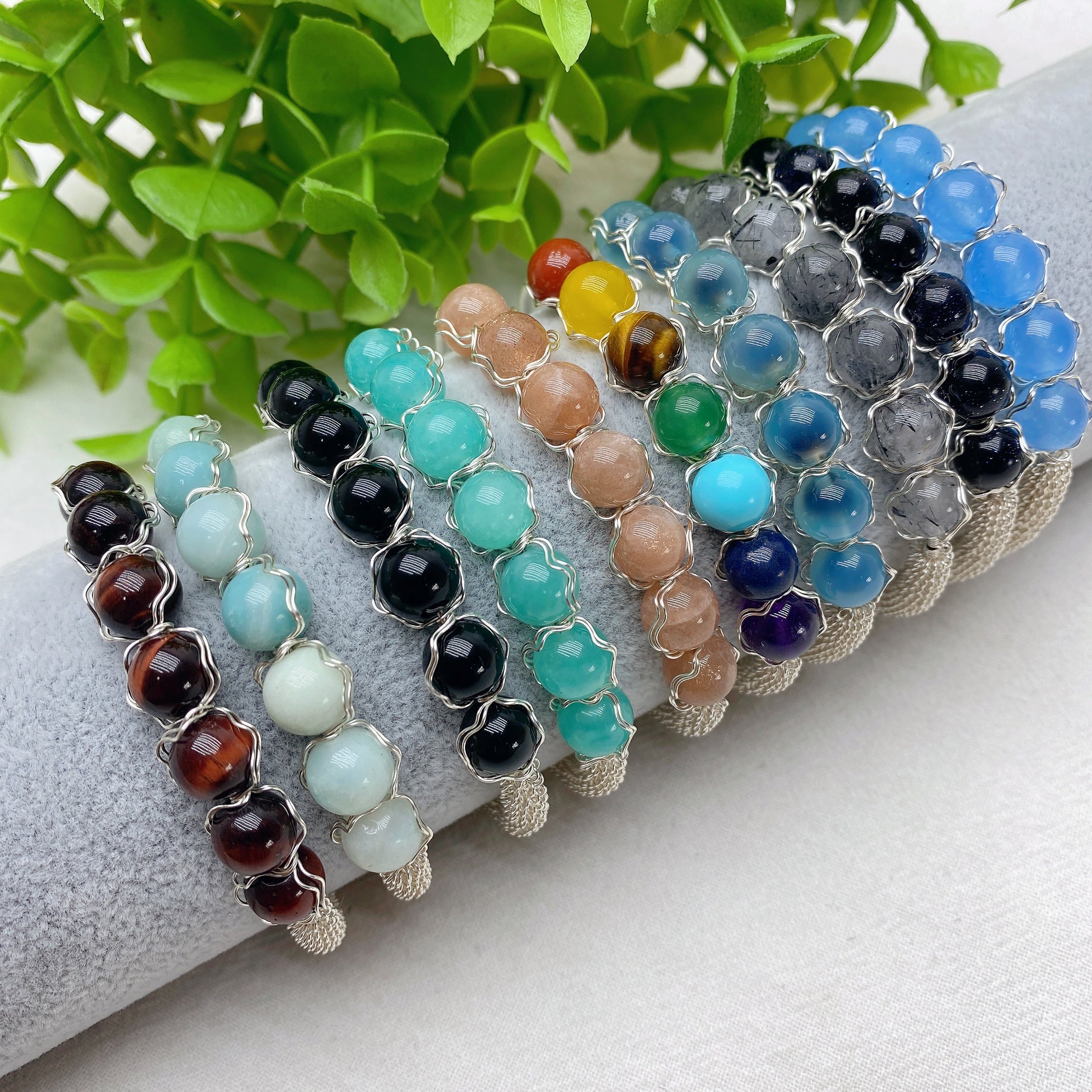 7.5-8.5mm Mixed Crystal Healing Bracelet for Spiritual Balance