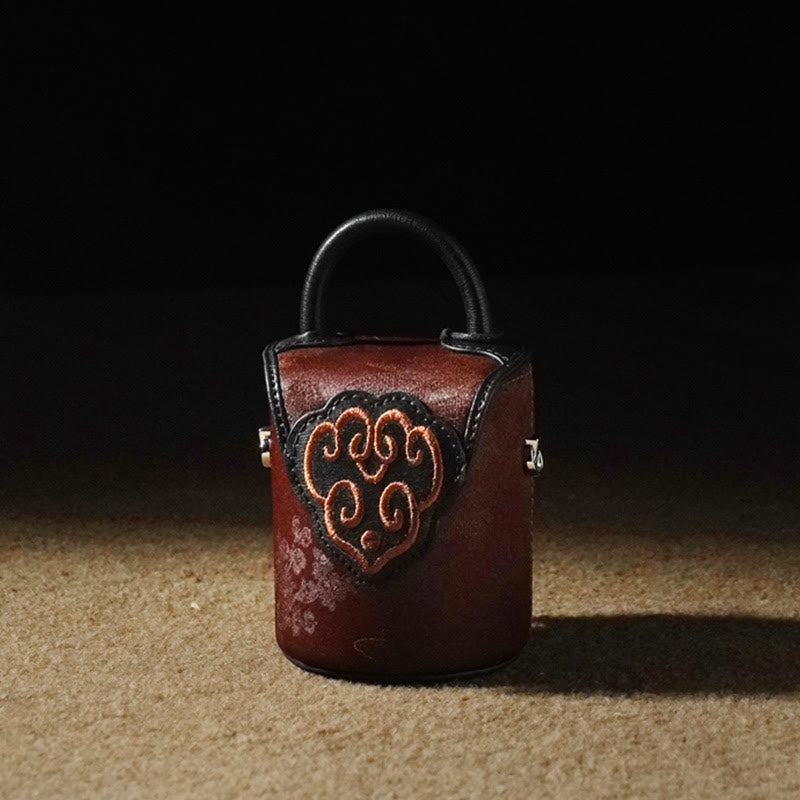 7.5cm Xiangyunsha Silk Auspicious Clouds Crossbody Bag