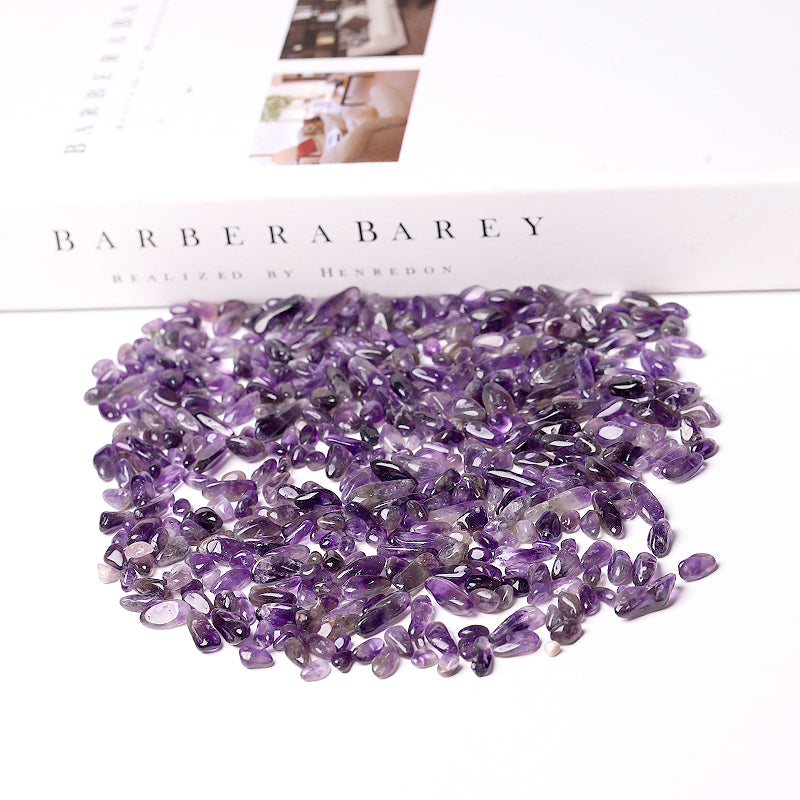 7-9mm Amethyst Tumbled Stones for Healing & Meditation