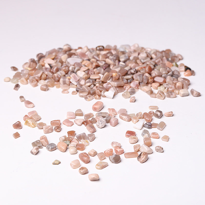 7-9mm Peach Moonstone Tumbled Stones for Decoration
