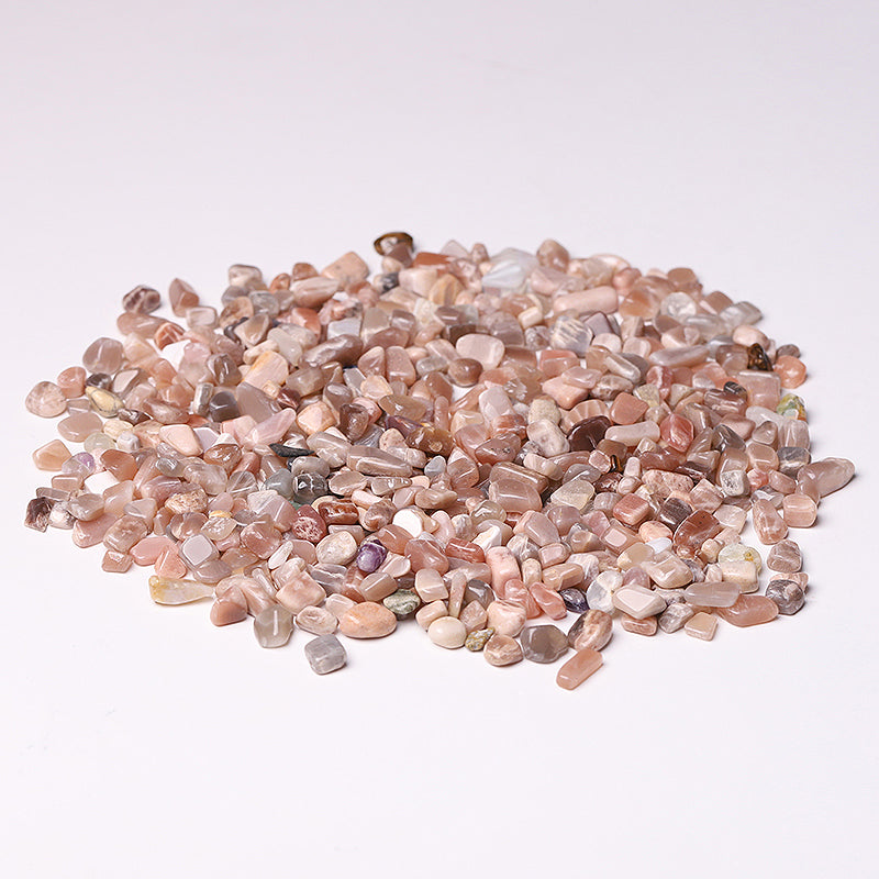 7-9mm Peach Moonstone Tumbled Stones for Decoration