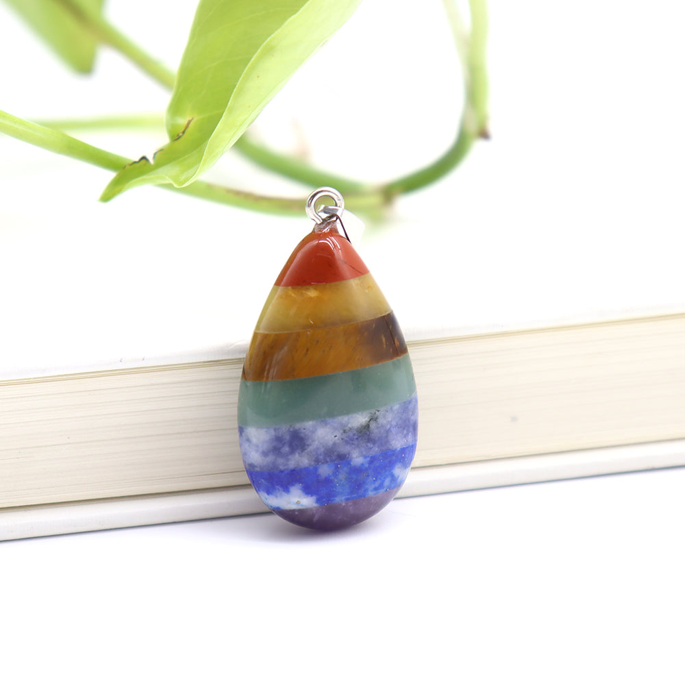 7 Chakra Crystal Stone Pendant | Spiritual Healing Necklace