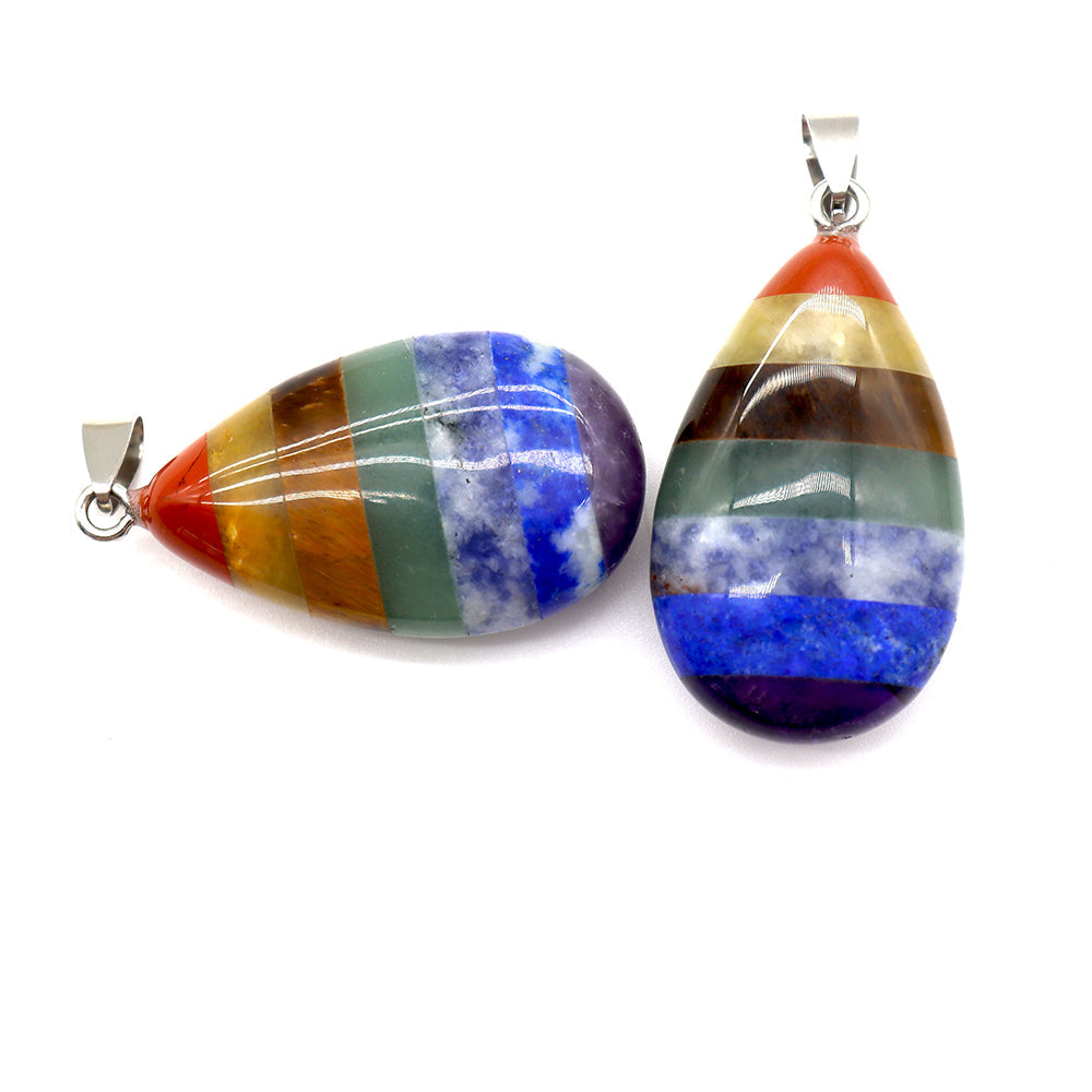 7 Chakra Crystal Stone Pendant | Spiritual Healing Necklace
