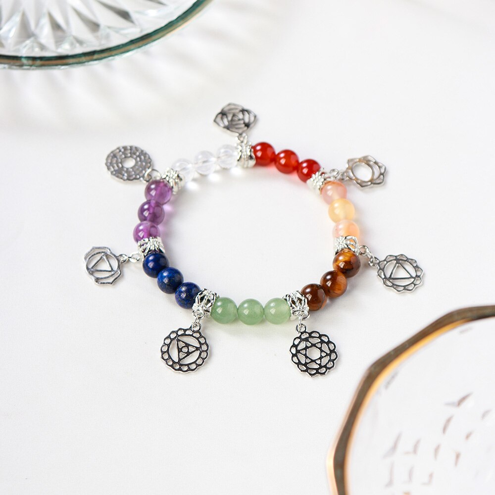 7 Chakra Charm Bracelet for Balance and Harmony