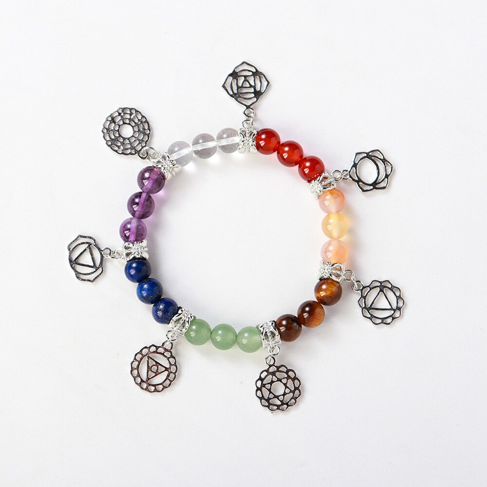 7 Chakra Charm Bracelet for Balance and Harmony