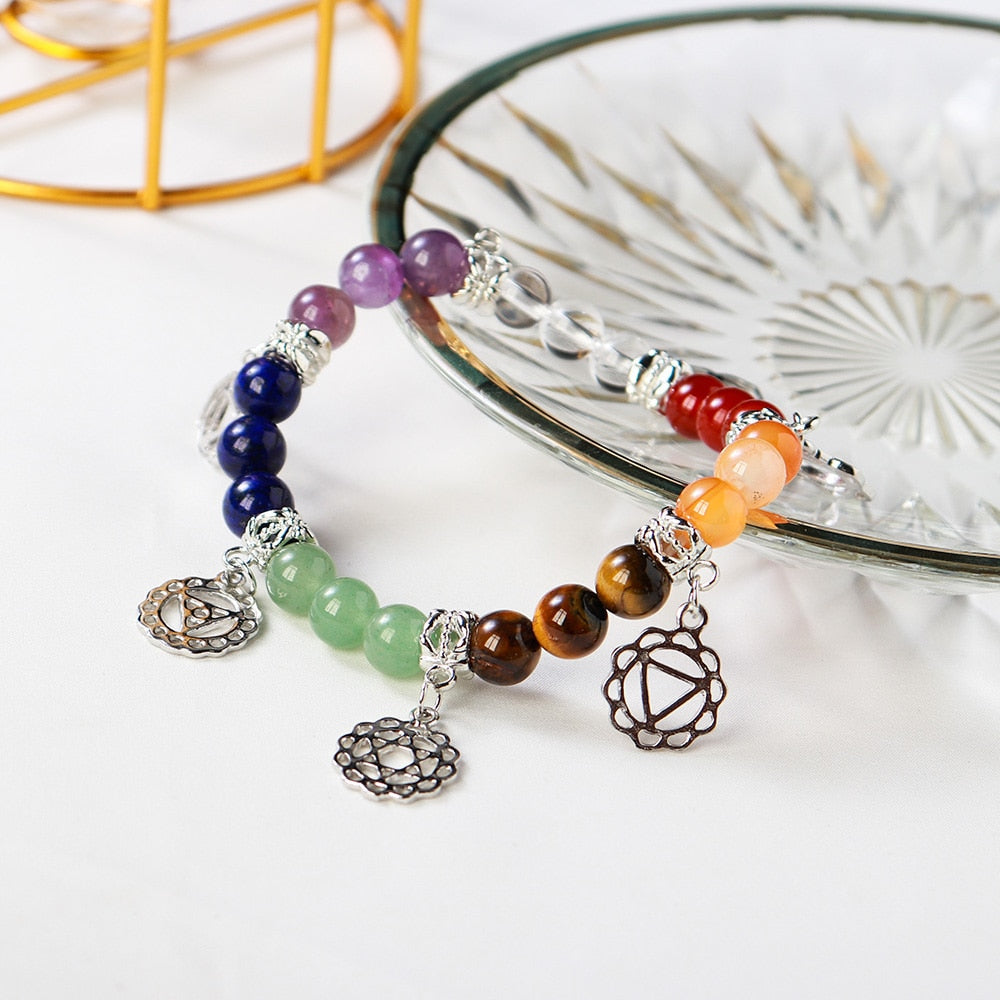 7 Chakra Charm Bracelet for Balance and Harmony