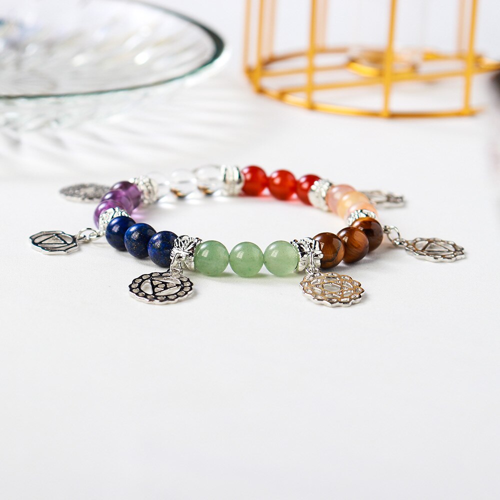 7 Chakra Charm Bracelet for Balance and Harmony