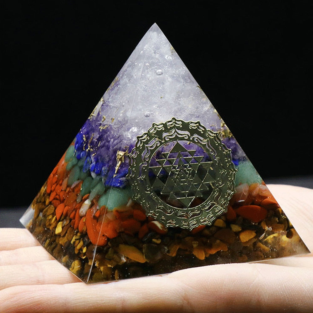 7 Chakra Orgone Pyramid