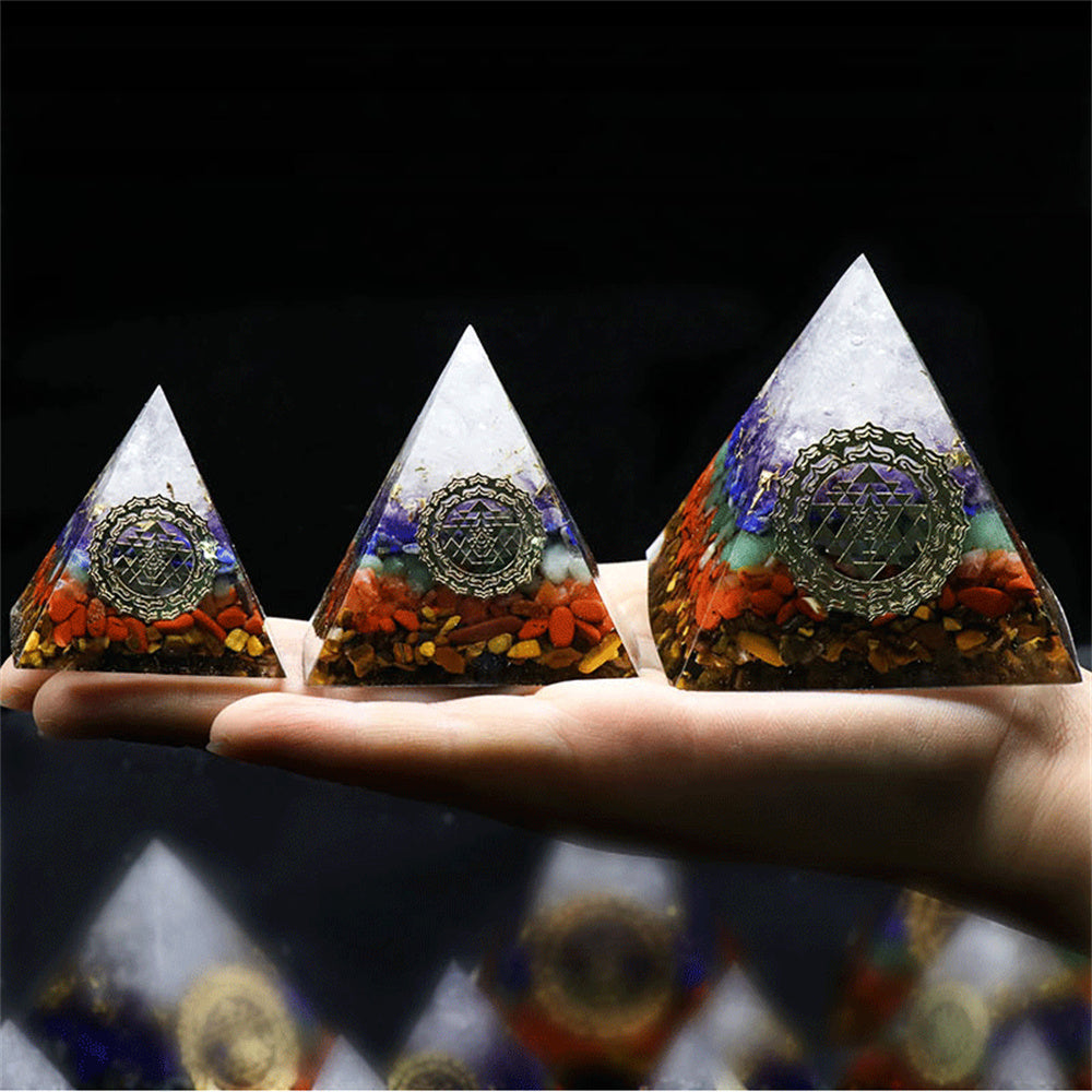 7 Chakra Orgone Pyramid