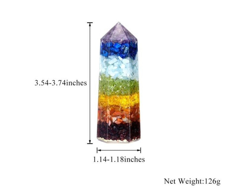7 Layers Chakra Crystal Tower for Meditation Practice