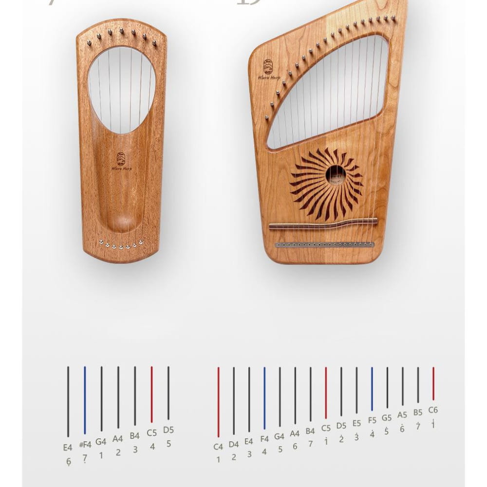 String Instruments Small Harp 7-String Mini Harp: Perfect Beginner Instrument Gift