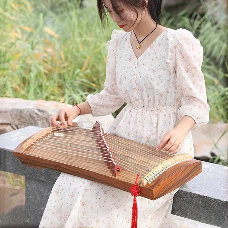 70Cm Mini Guzheng 21 Strings Beginner Portable Small Guzheng Finger Training Device Traditional Chinese Music Instrument Gifts