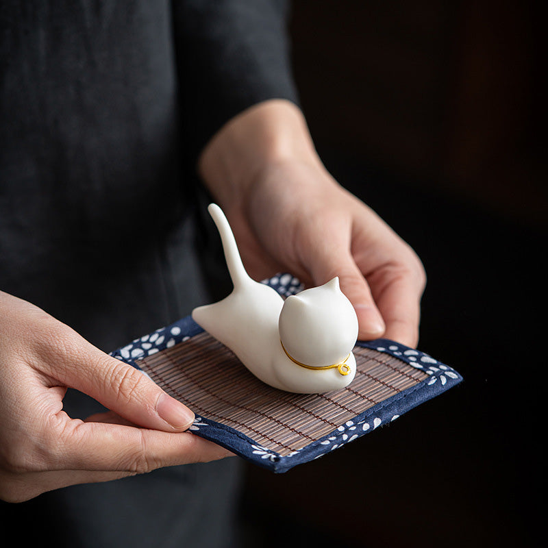 Ceramic Cat Panda Incense Burner | Blessing Decoration