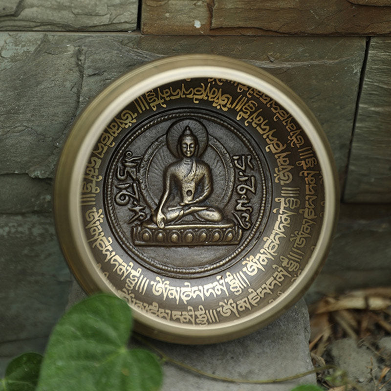 Tibetan Copper Singing Bowl 4.33IN for Meditation Focus