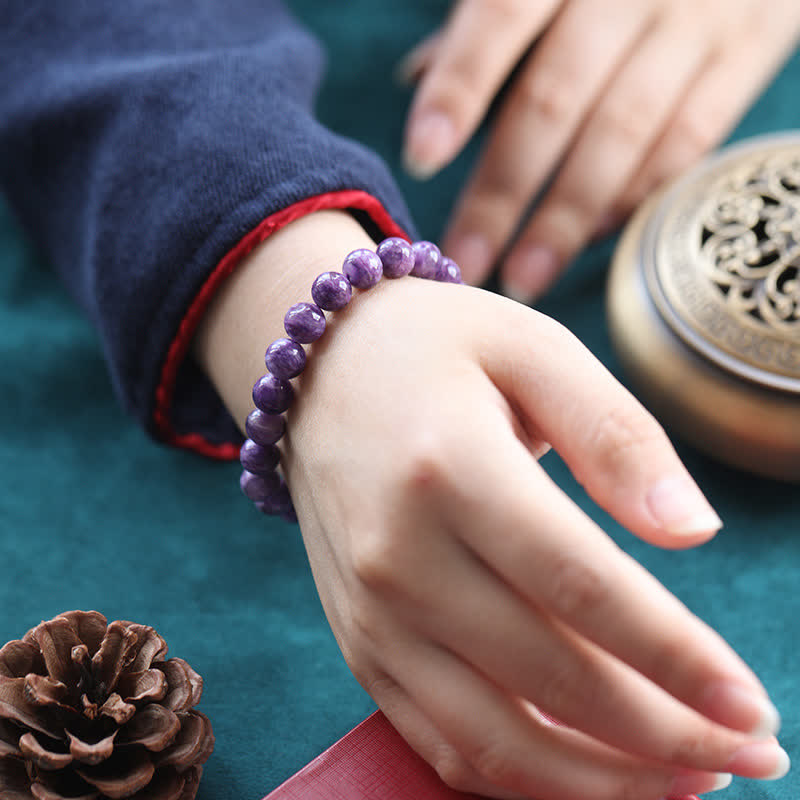 8mm Amethyst Healing Positive Transformation Bracelet