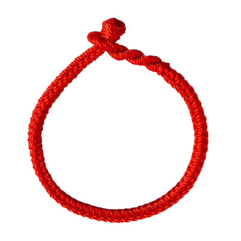 Handmade Red String Eight Thread Peace Knot Bracelet