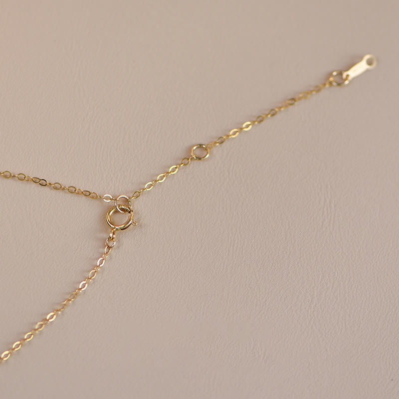 14K Gold Plated Jade Luck Cat Pendant Necklace