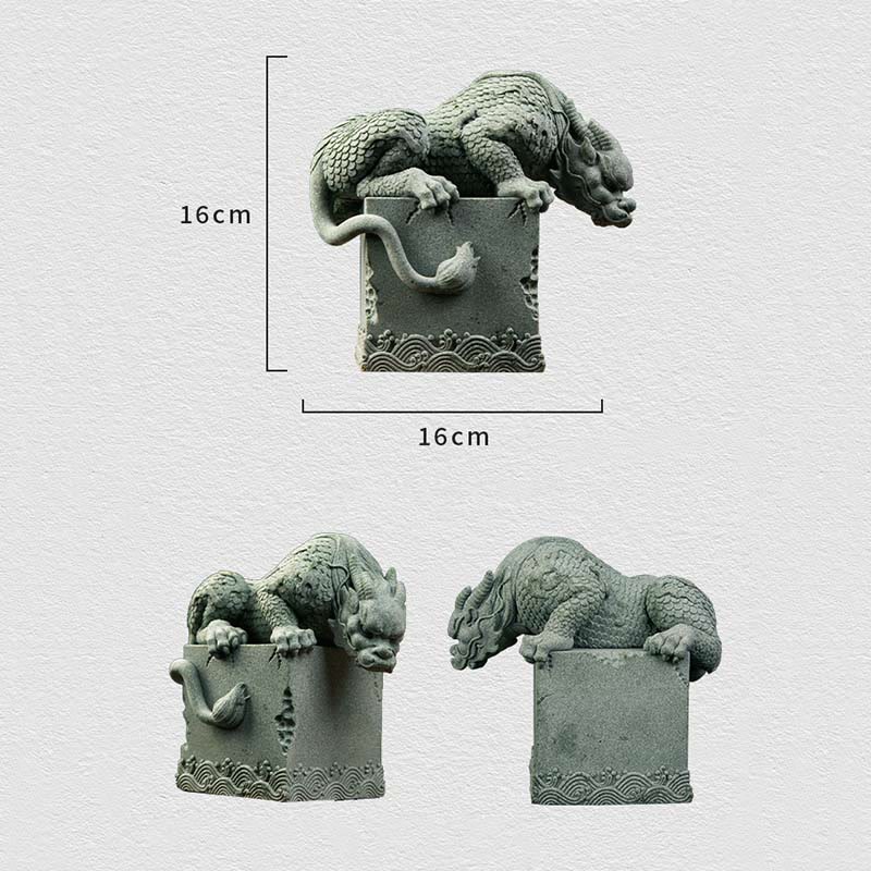 Standing Feng Shui Chinese Dragon Statue for Luck & Success