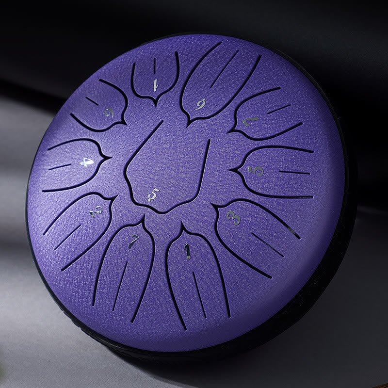 11 Note Steel Tongue Drum 6 Inch Meditation Lotus Kit