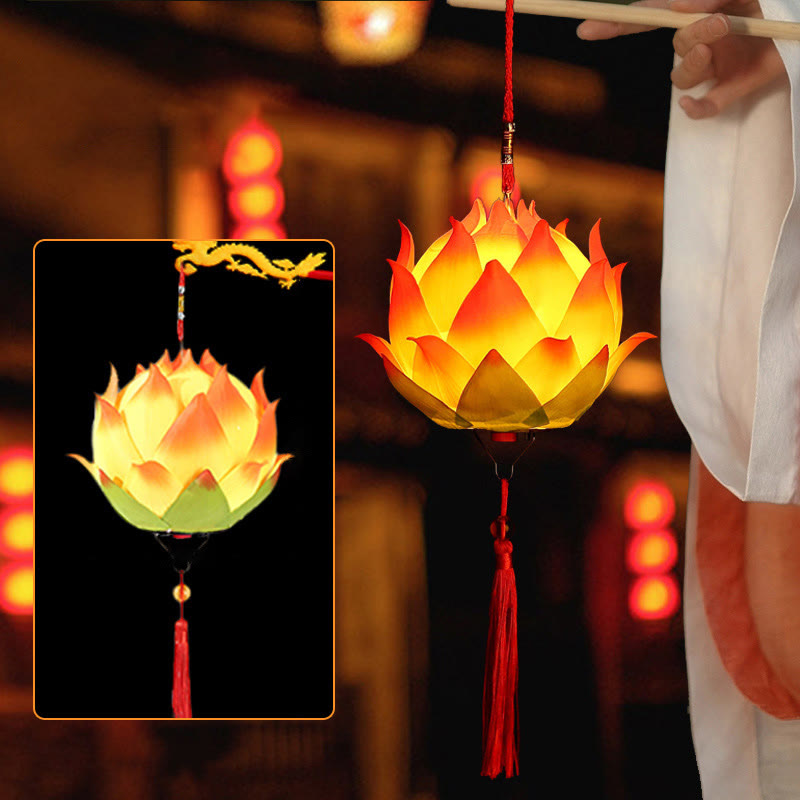 DIY Lotus Flower Dragon Lantern | Spiritual Home Accent